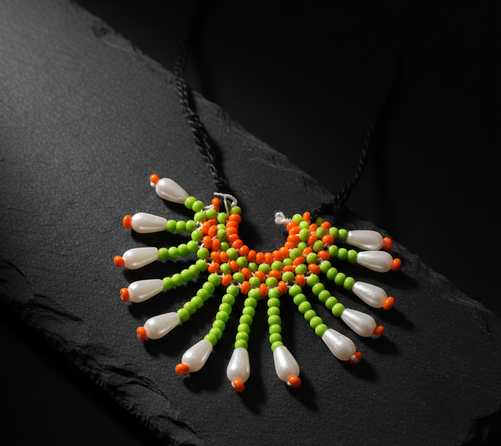 orange green mala