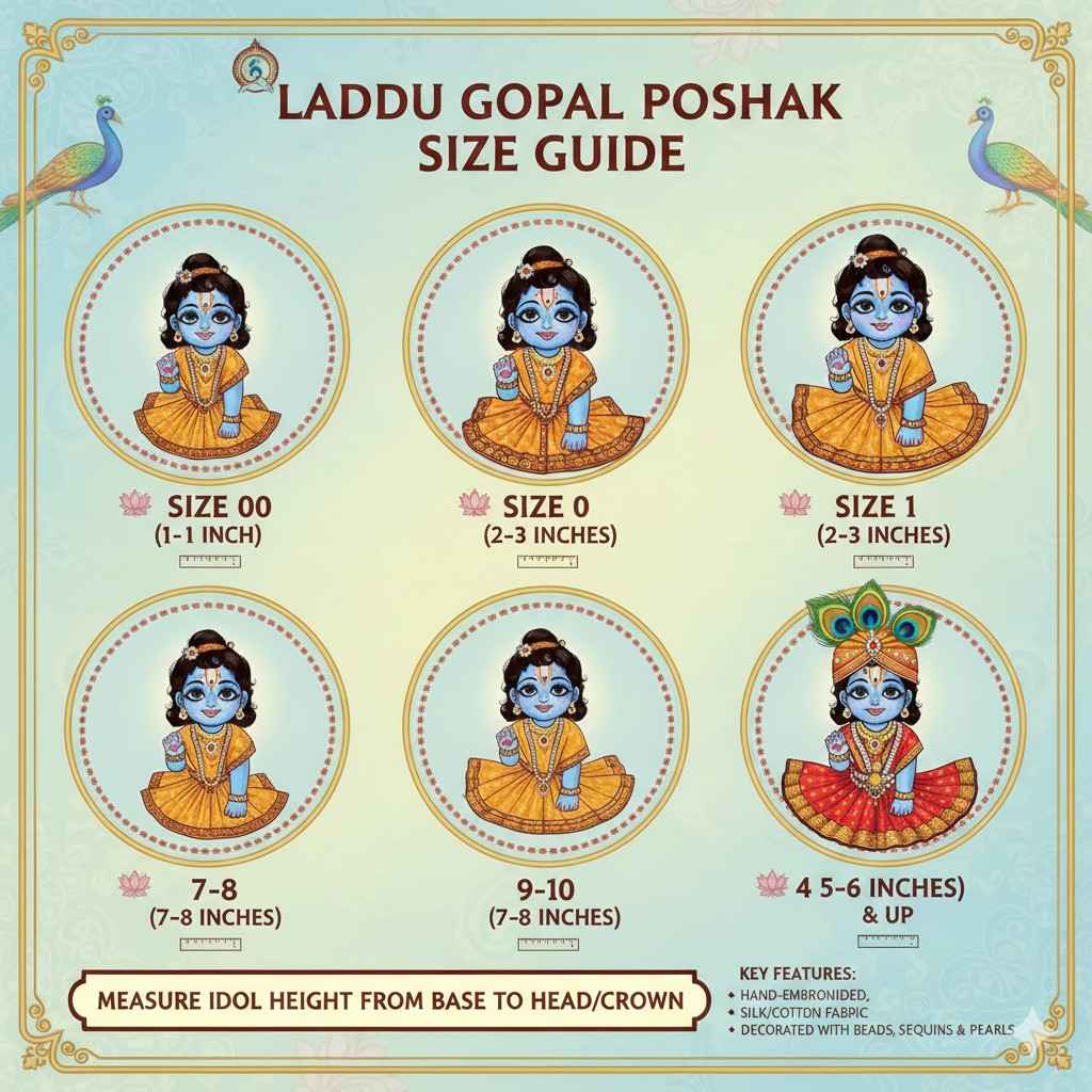 laddu gopal size chart